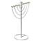 Vintiquewise Medium Modern Silver 9 Branch Lighting Thin Pipe Hanukkah Menorah, Metal-Aluminum QI004118.SI.M - alternate 1